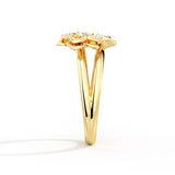 Moissanite Rose Flower Ring