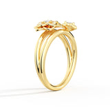 Moissanite Rose Flower Ring