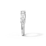 Emerald & Round Moissanite Stacking Ring