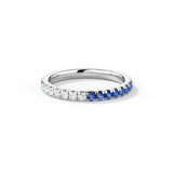 Dual Tone Moissanite Stacking Ring