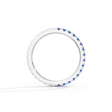 Dual Tone Moissanite Stacking Ring