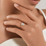 Embrace Curve Oval Cut Engagement Ring