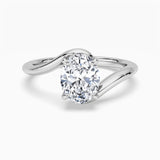 Embrace Curve Oval Cut Engagement Ring