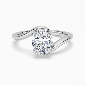 Embrace Curve Oval Cut Engagement Ring