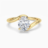 Embrace Curve Oval Cut Engagement Ring