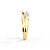 Two-Tone Moissanite Double Ring