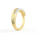 Two-Tone Moissanite Double Ring