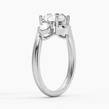 2CT Round Lab-grown diamond Curved Ring