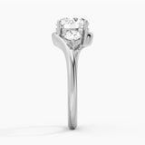 2CT Round Lab-grown diamond Curved Ring