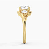 2CT Round Lab-grown diamond Curved Ring
