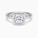 2CT Round Moissanite Sculptural Ring