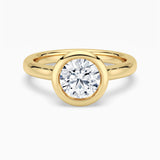 2CT Round Moissanite Sculptural Ring