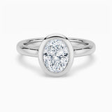 2CT Oval Cut Moissanite Sculptural Ring
