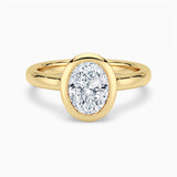 2CT Oval Cut Moissanite Sculptural Ring