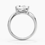 Sculpted Wave Pear Cut Engagement Ring