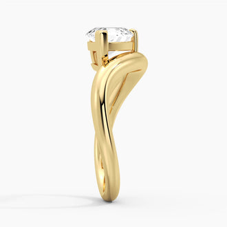 Sculpted Wave Pear Cut Engagement Ring