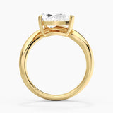 Sculpted Wave Pear Cut Engagement Ring