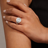 2ct Pear Moissanite Bridal Set