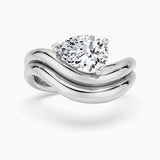 2ct Pear Moissanite Bridal Set