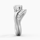 2ct Pear Cut Moissanite Ring Set