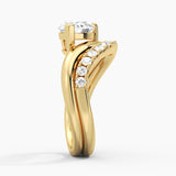 2ct Pear Cut Moissanite Ring Set