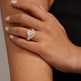2ct Pear Cut Moissanite Bridal Ring Set