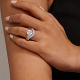 2ct Pear Cut Moissanite Bridal Ring Set