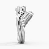 2ct Pear Cut Moissanite Bridal Ring Set