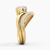 2ct Pear Cut Moissanite Bridal Ring Set