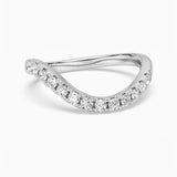 Round Moissanite Sculptural Ring