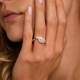 2ct Marquise Cut Moissanite Contour Ring