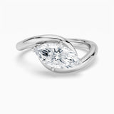 2ct Marquise Cut Moissanite Contour Ring