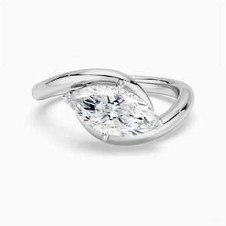2ct Marquise Cut Moissanite Contour Ring