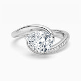 2ct Pear Cut Curved Moissanite Ring