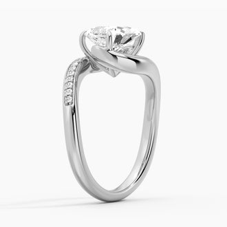 2ct Pear Cut Curved Moissanite Ring