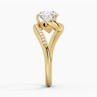 2ct Pear Cut Curved Moissanite Ring