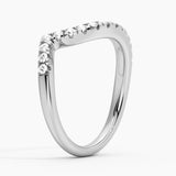 Round Moissanite Wave Ring