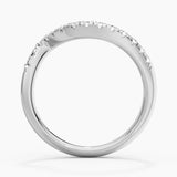 Round Moissanite Wave Ring