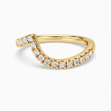 Round Moissanite Wave Ring
