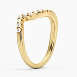 Round Moissanite Wave Ring
