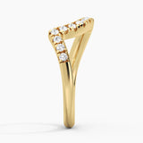Round Moissanite Wave Ring