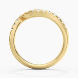 Round Moissanite Wave Ring