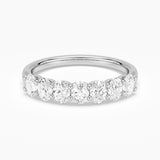 Oval Cut Moissanite Half Eternity Ring