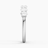 Oval Cut Moissanite Half Eternity Ring