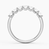 Oval Cut Moissanite Half Eternity Ring