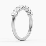 Oval Cut Moissanite Half Eternity Ring