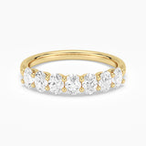 Oval Cut Moissanite Half Eternity Ring