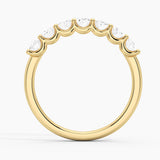 Oval Cut Moissanite Half Eternity Ring