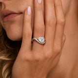2ct Pear Solitaire Sculptural Ring