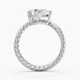 2ct Pear Solitaire Sculptural Ring